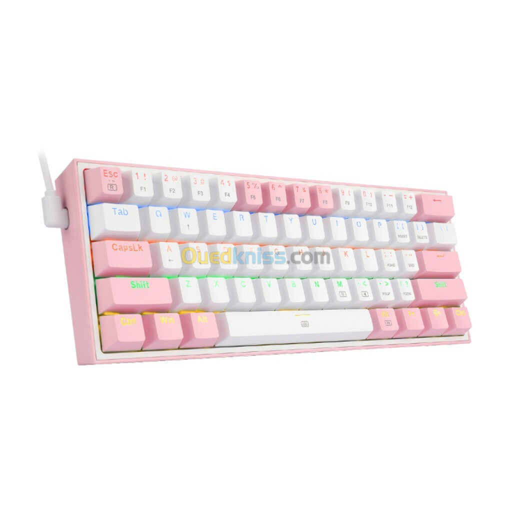 Mechanical Keyboard Redragon K617 Fizz 60% Wired RGB (Pink Edition)