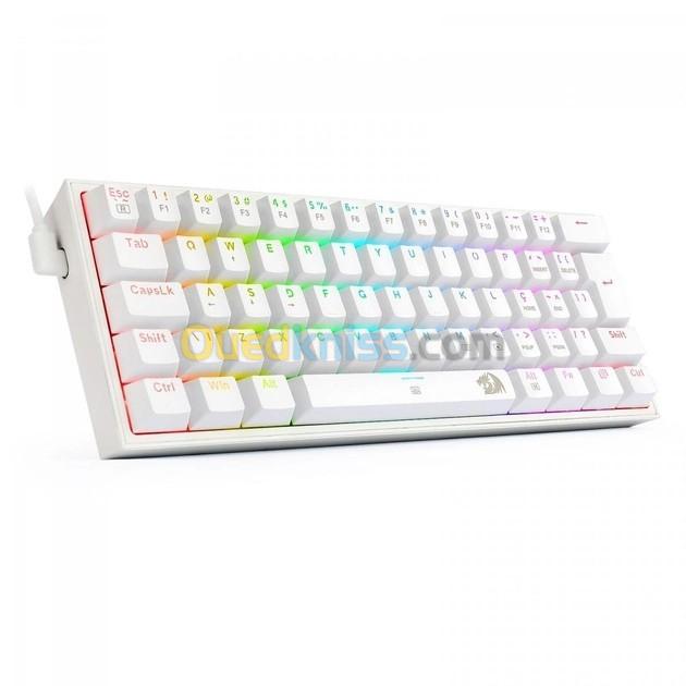 Mechanical Keyboard Redragon K617 Fizz 60% Wired RGB (White/Lubed Switches)