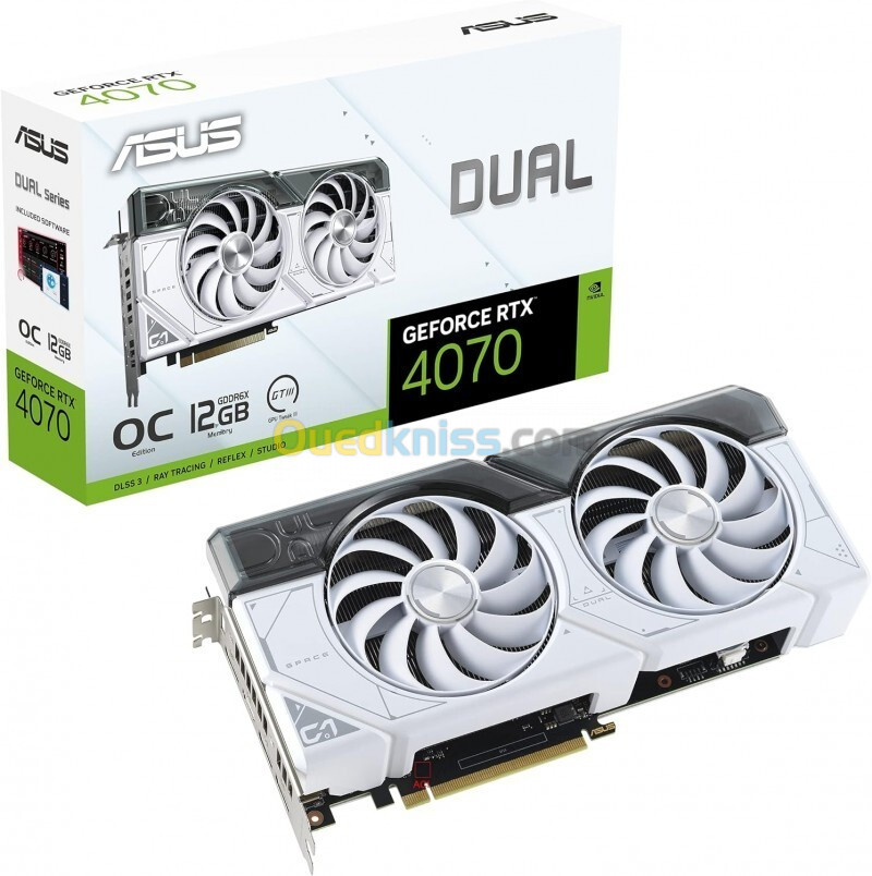 Carte Graphique ASUS DUAL-RTX4070-O12G-WHITE 