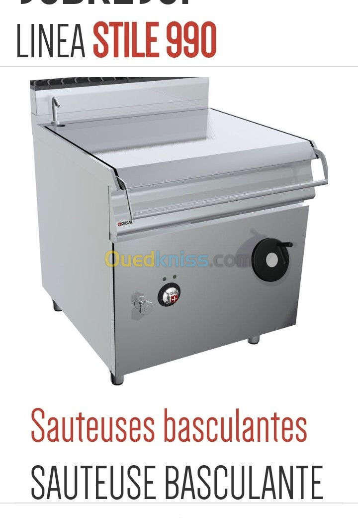 Sauteuse basculante a gaz série ,900 origine italie