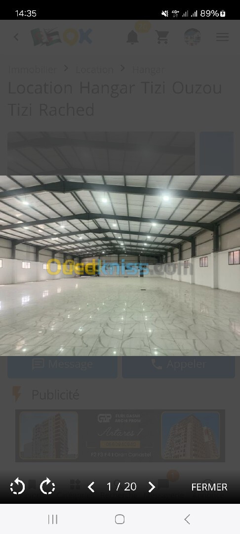 Location Hangar Alger Oued smar