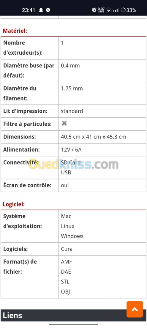 Imprimante 3D anycubic i3 méga 