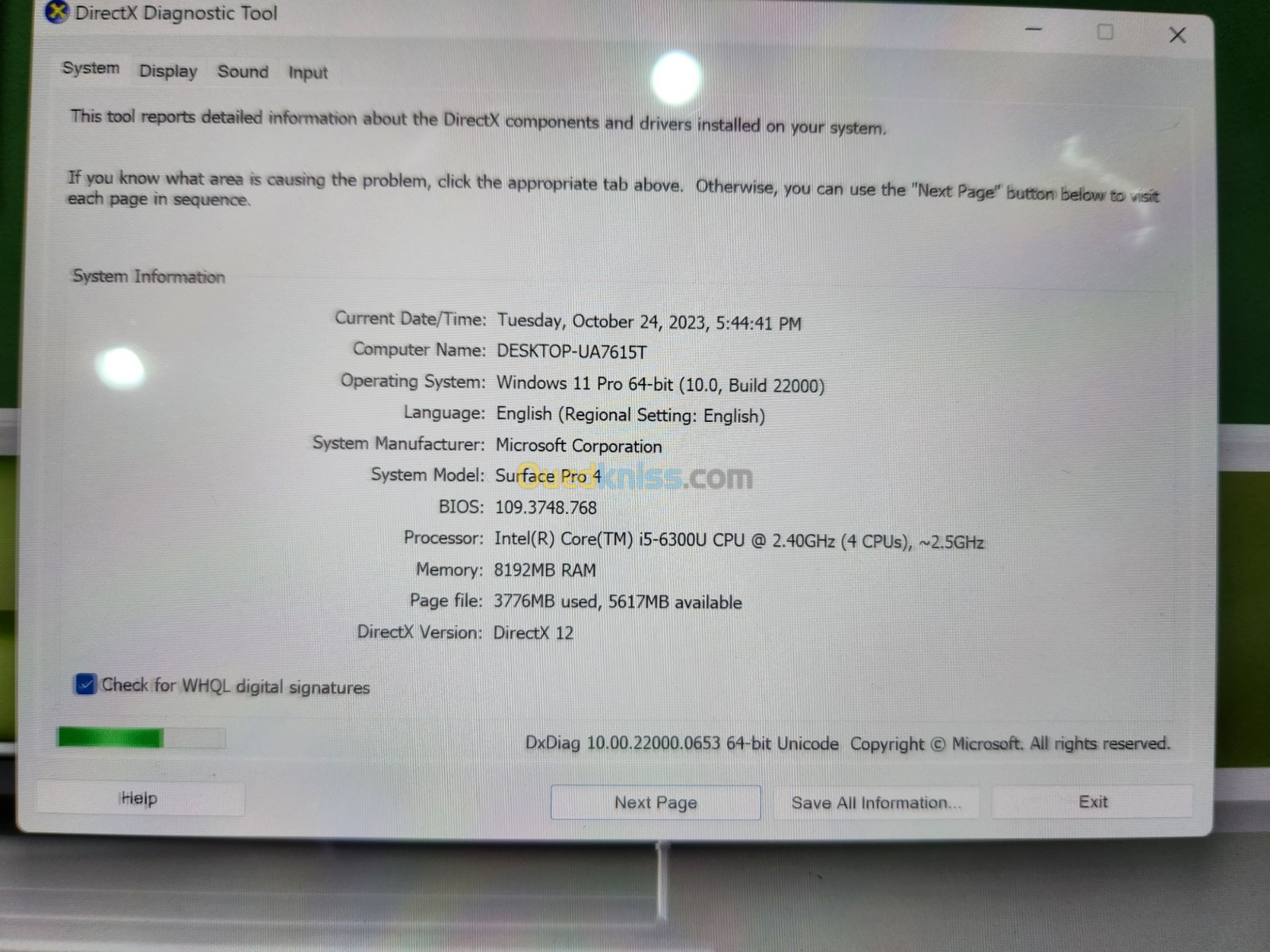 Surface Pro 4 8/256Gb I5 6thGen Win 11 Pro