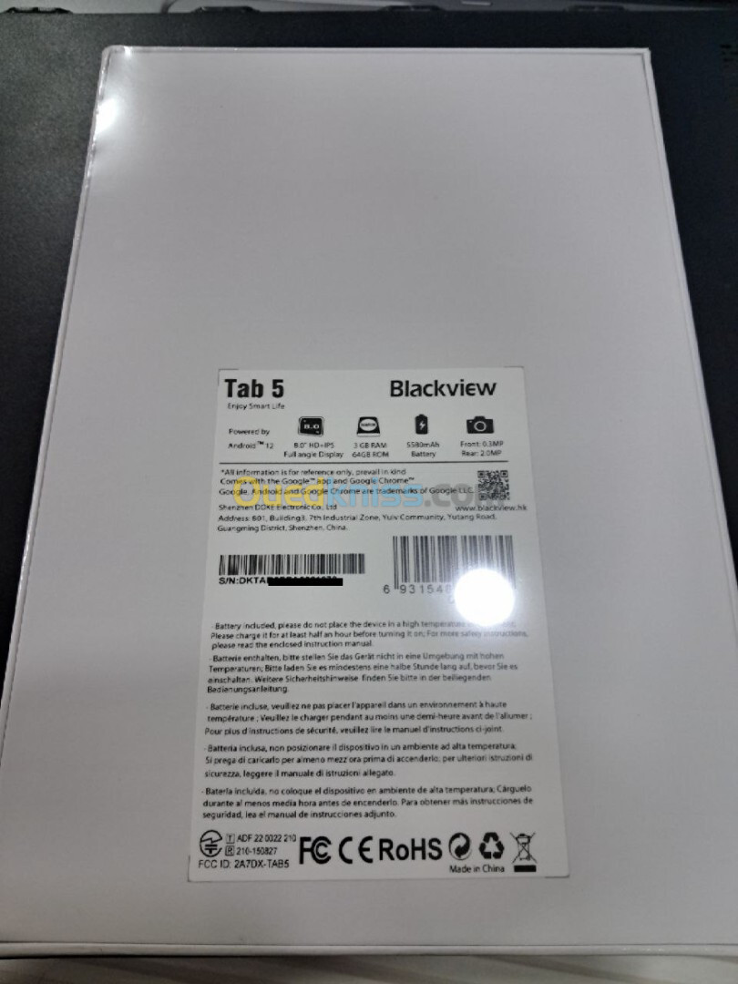 TABLETTE Blackview Tab 5 3/64G sous emballage Tab 5