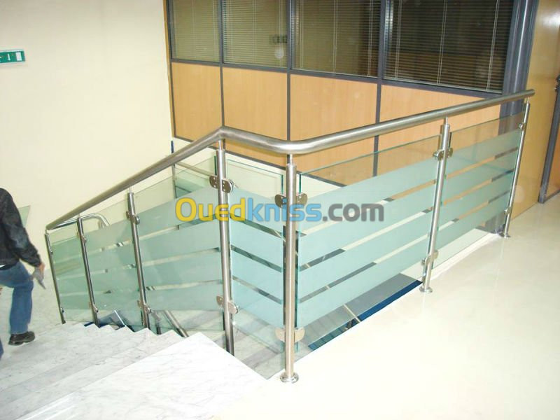 rampe d'escalier en inox 