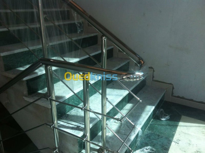 rampe d'escalier en inox 