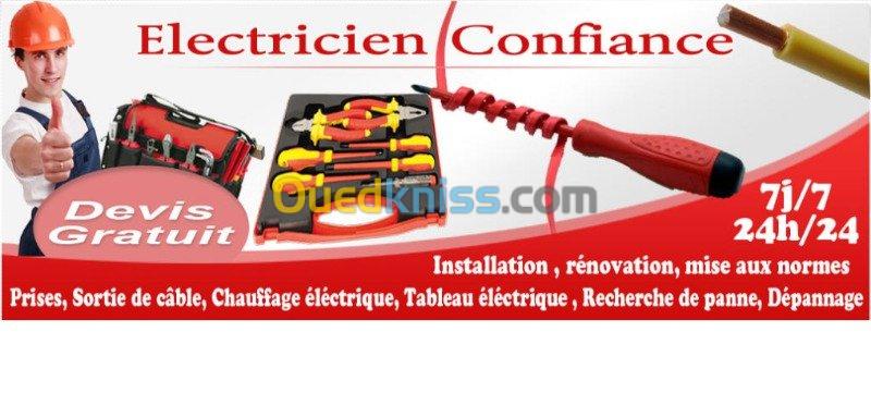  différents travaux d'électricité