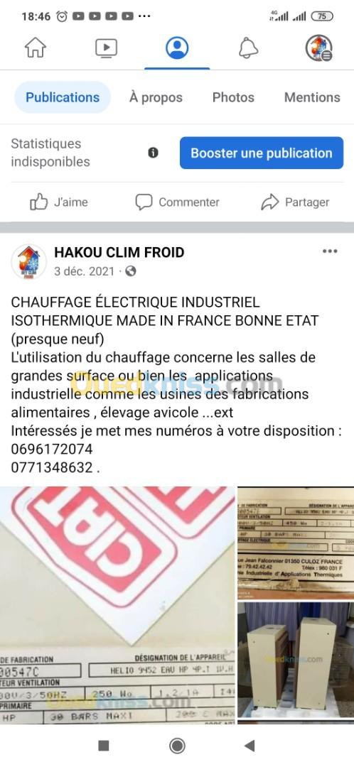 Chauffage électrique industriel isothermique