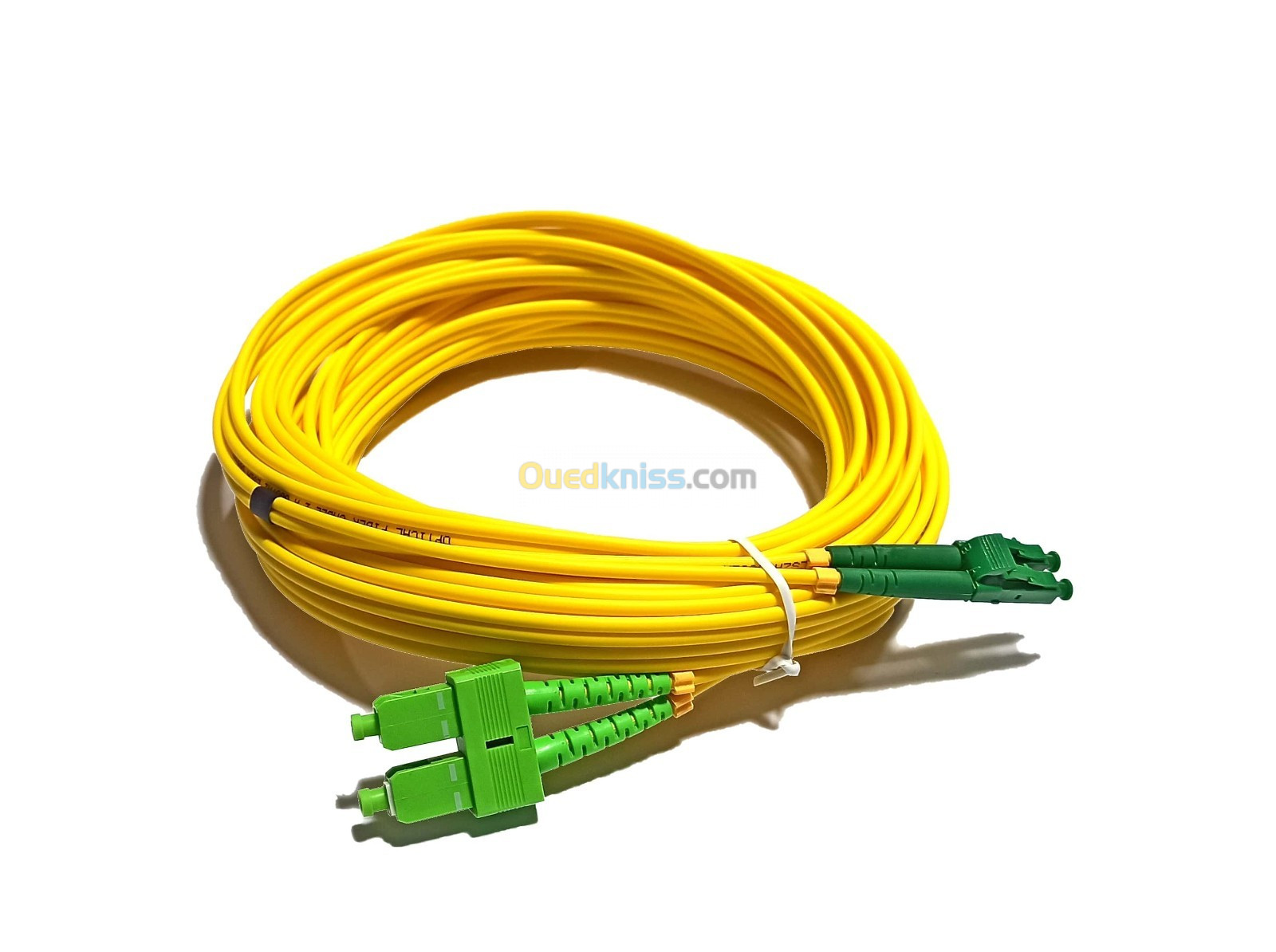 Jarretière Fibre Optique, Singlemode, G657A2, Duplex, Jaune, 3.0mm, SC/APC- LC/APC, LSZH DITECNET 