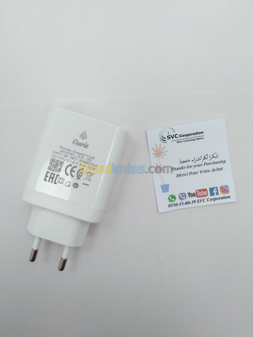 Chargeur Fast Telephone /Tablette 3A USB