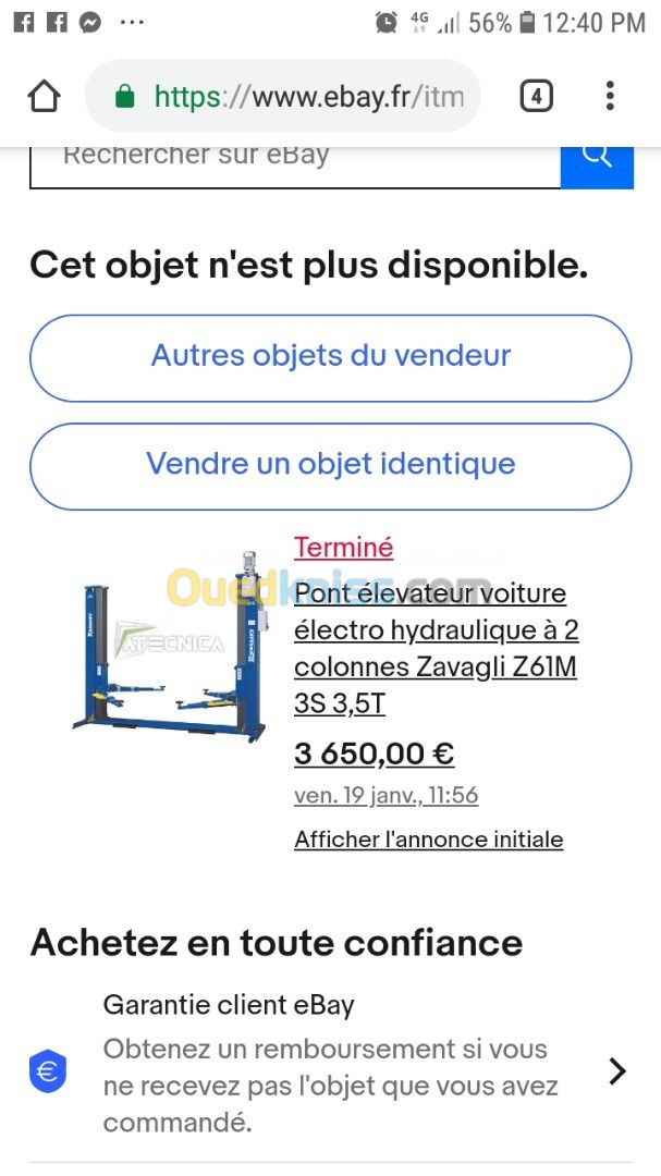 Pont elévateur zavagli eurolift 3.5