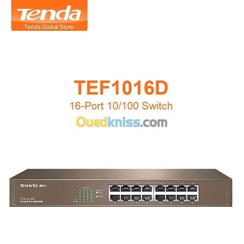 SWITCH TENDA 16-PORTS TEF1016D ETHERNET 10/100MBPS