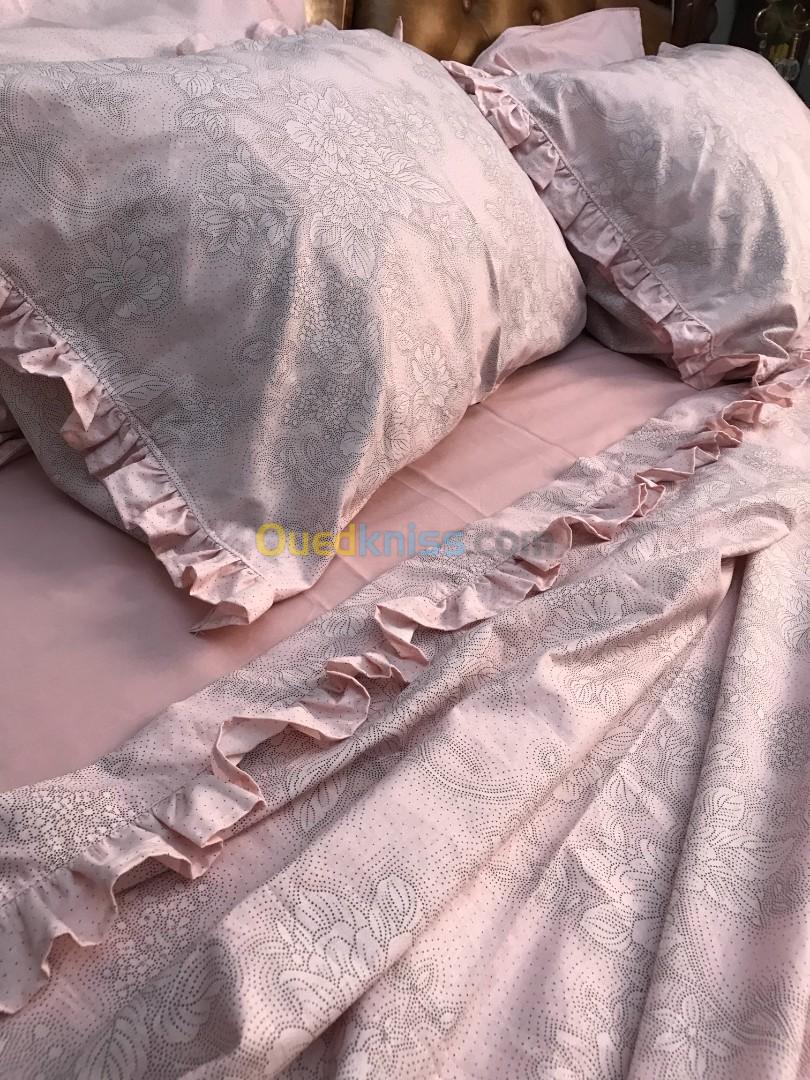 parure de draps 06 pièces tissu turque 100% coton 