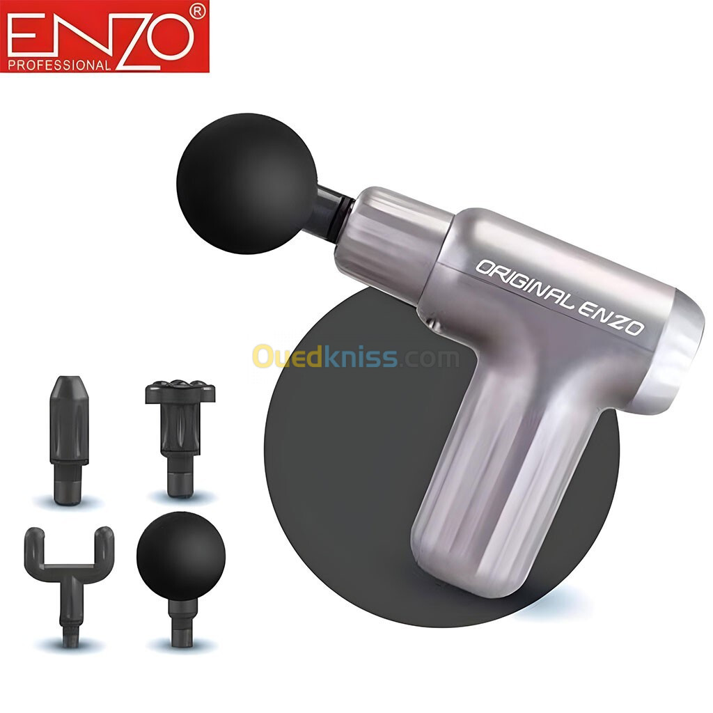 Pistolet de Massage ENZO EN-4802 avec 4 Têtes de Massage