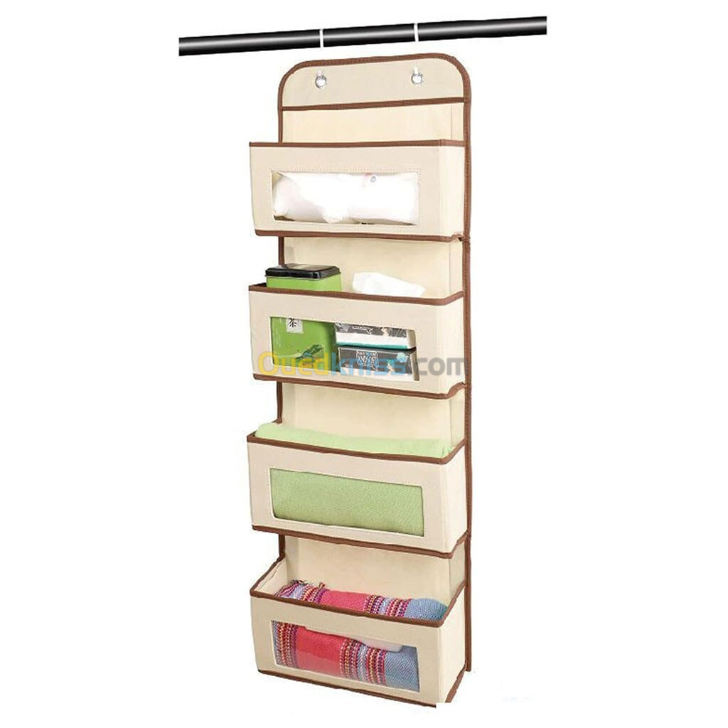 Organisateur de Rangement Polyvalent Pliable pour Porte en Tissu Doux