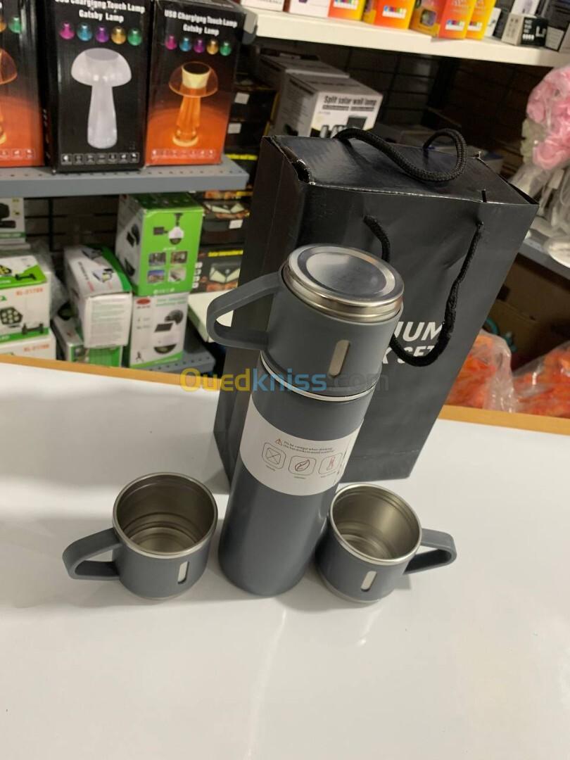 Ensemble Thermos avec 3 tasses thermique 500ml en acier inoxydable