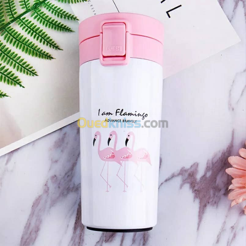 Flamingo Thermos pour tasses à café de 380ML en acier inoxydable