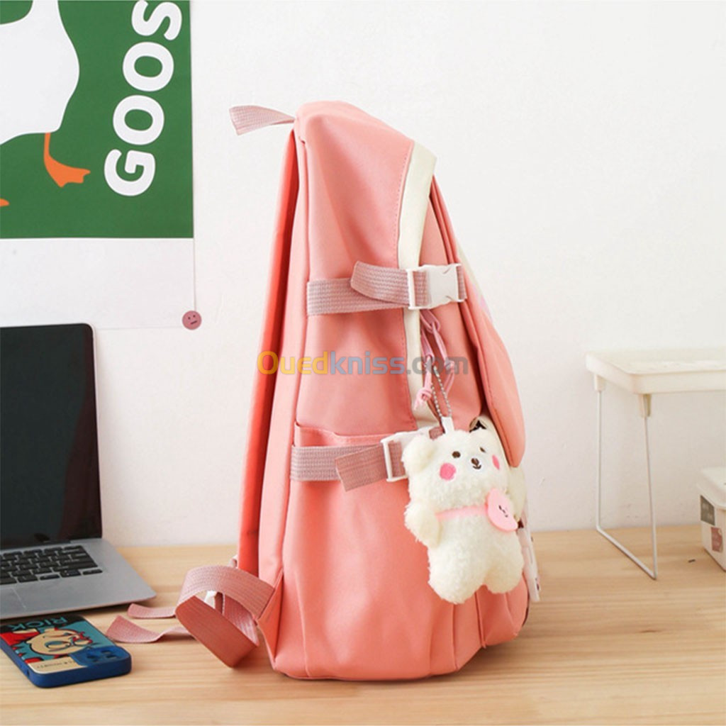 Sac À Dos Scolaire Babuding Bag 4pcs Tendance pour Adolescents Et Filles