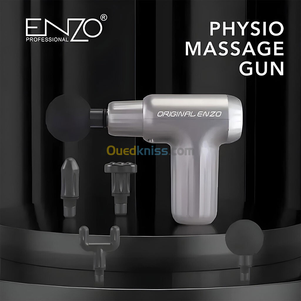 Pistolet de Massage ENZO EN-4802 avec 4 Têtes de Massage