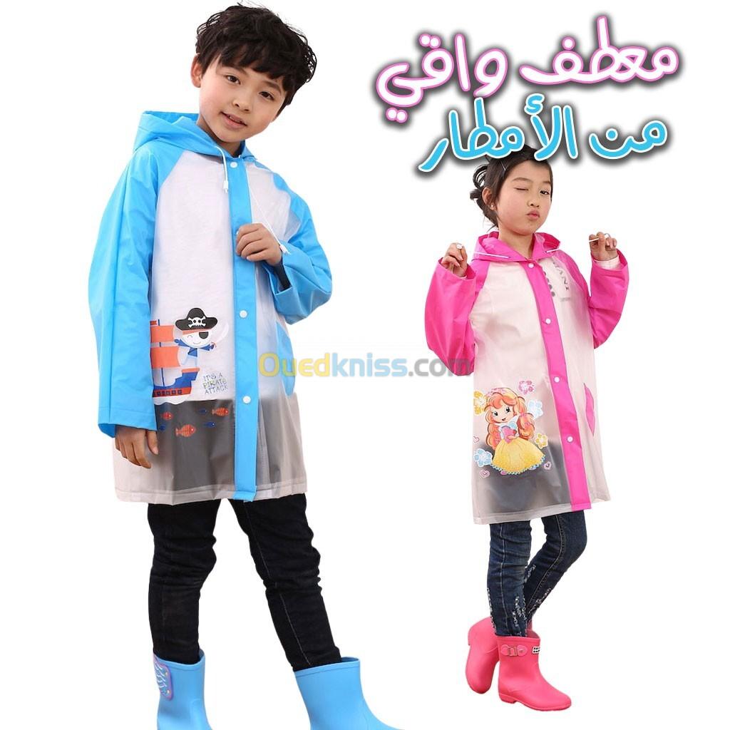 Capuche Poncho Pluie Enfant Impermeable Anti Pluie V3