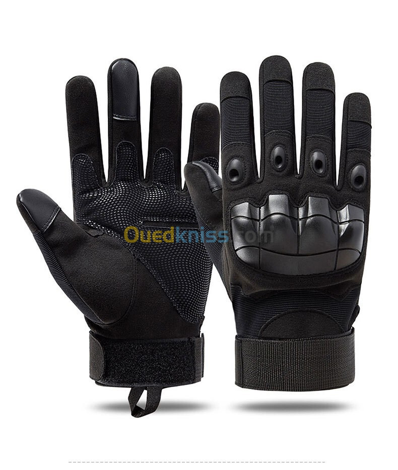 Pack Gants de Moto Tactique Doigt Complet avec Casque Moto