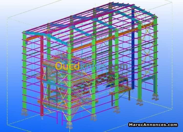 etude dessin structure en charpente 