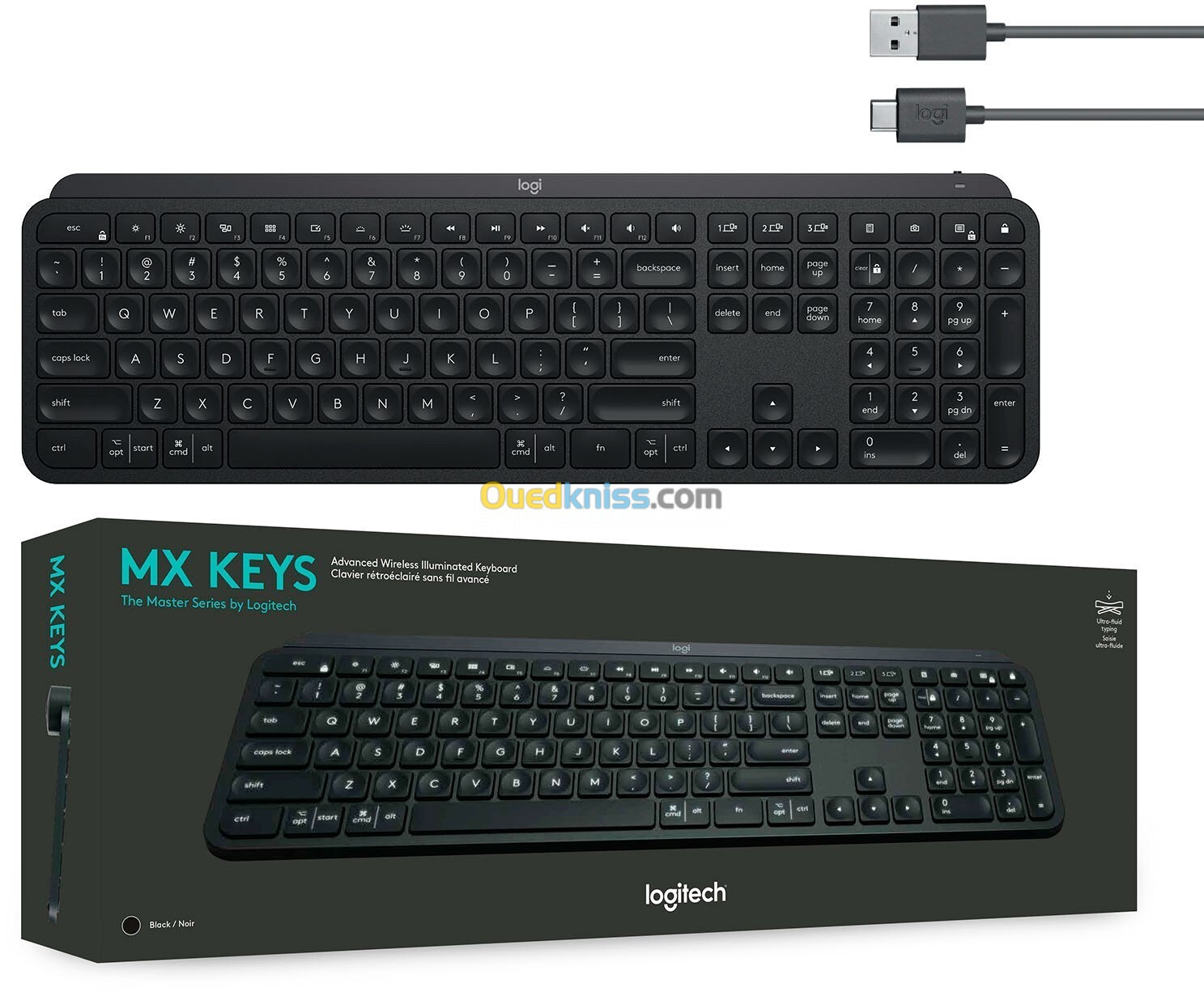 CLAVIER SANS FIL LOGITECH MX KEYS PLUS ILLUMINATED 