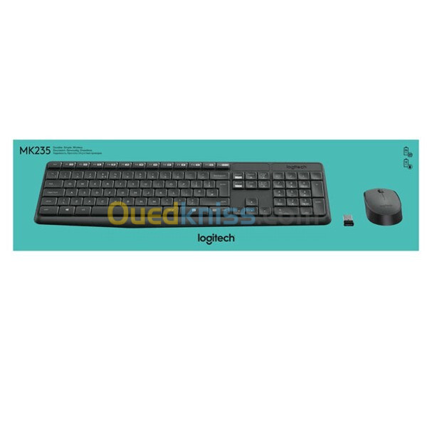 CLAVIER ET SOURIS SANS FIL LOGITECH MK235