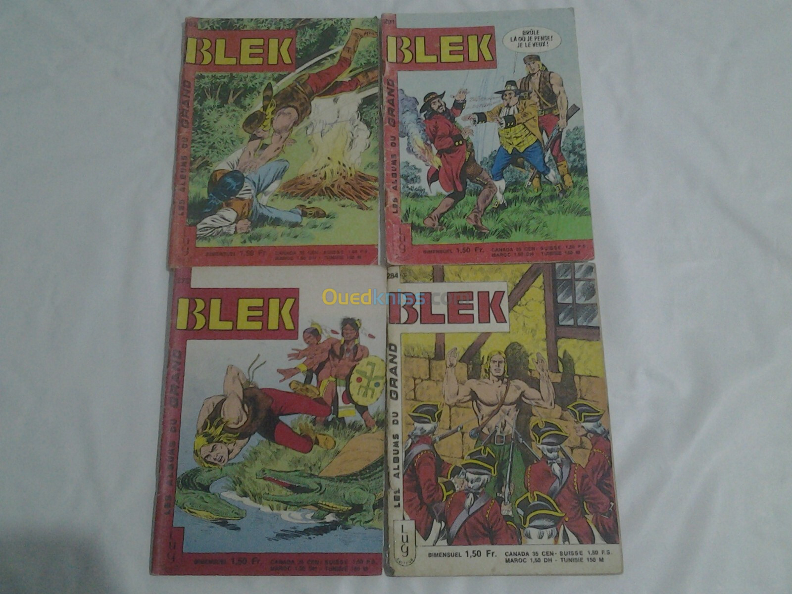 Vend deux lots de bd petit format :blek le roc.