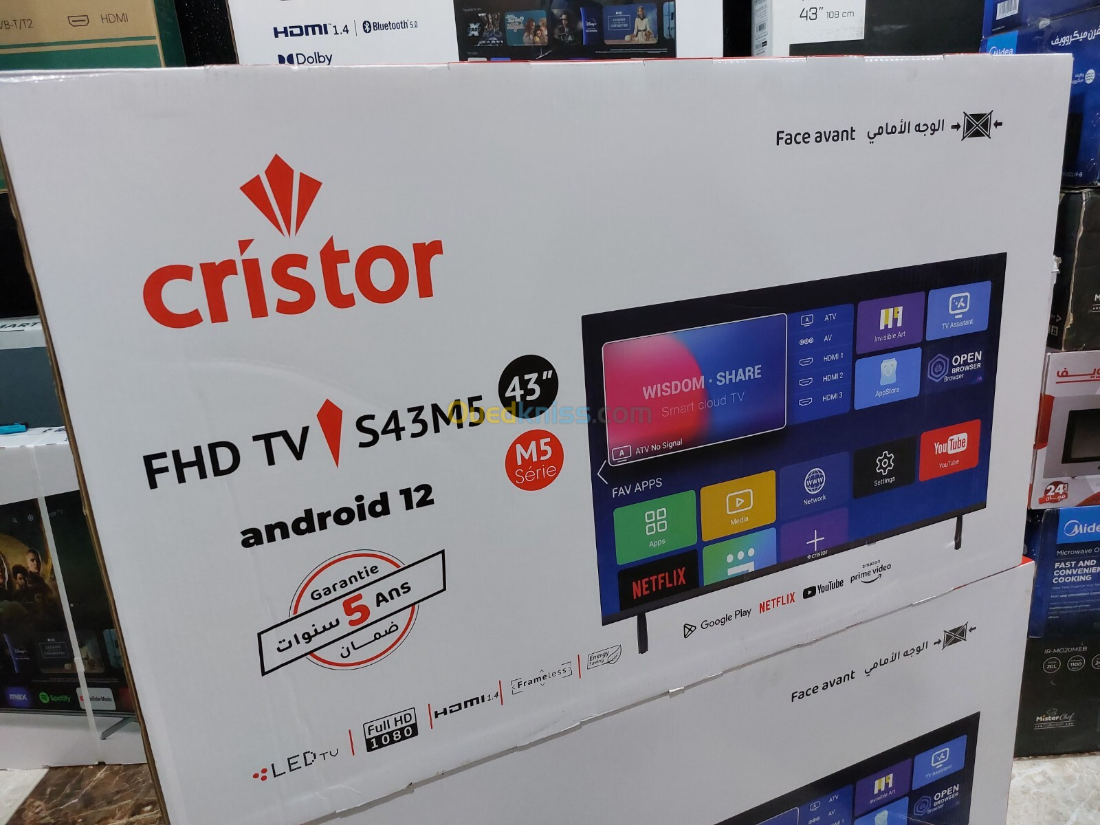 PROMO CHOC TV CRISTOR 43" ANDROID 12" 