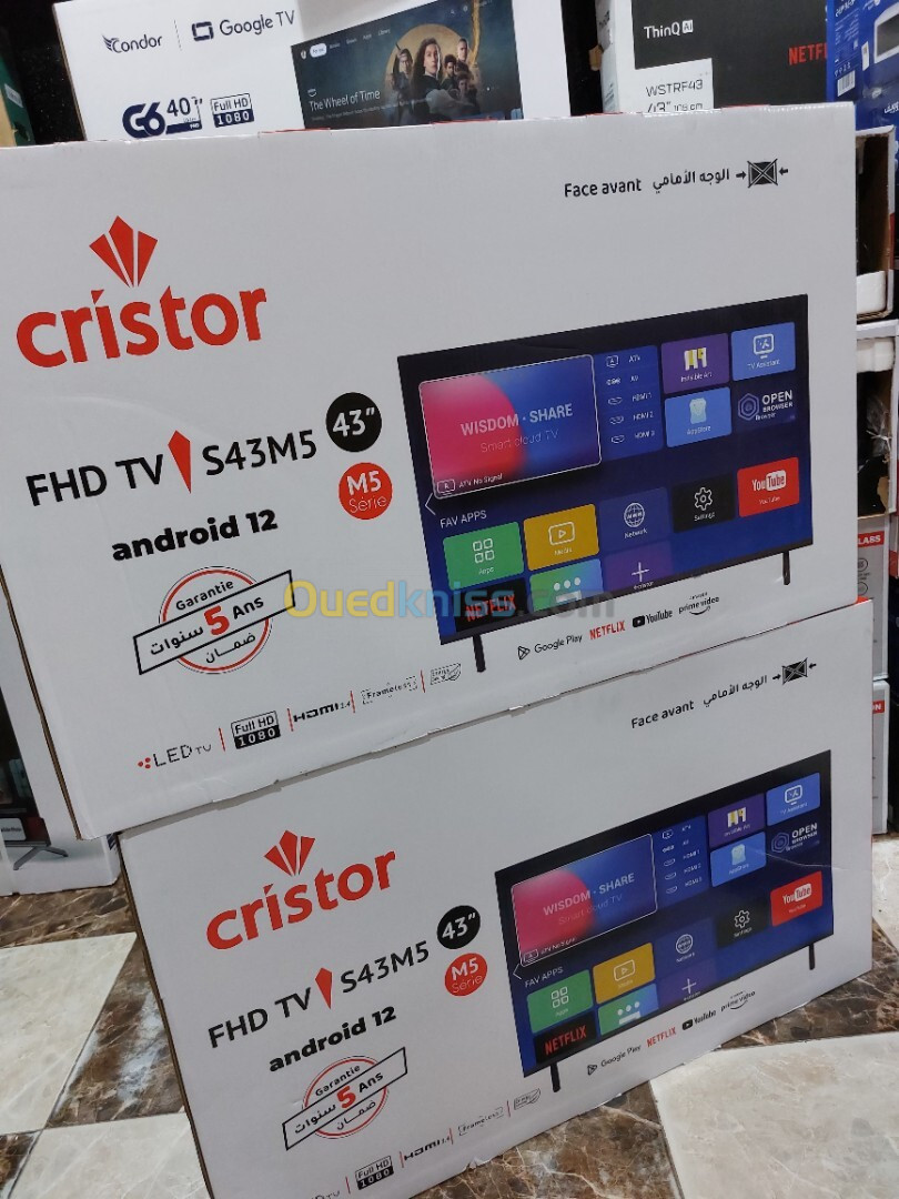 PROMO CHOC TV CRISTOR 43" ANDROID 12" 