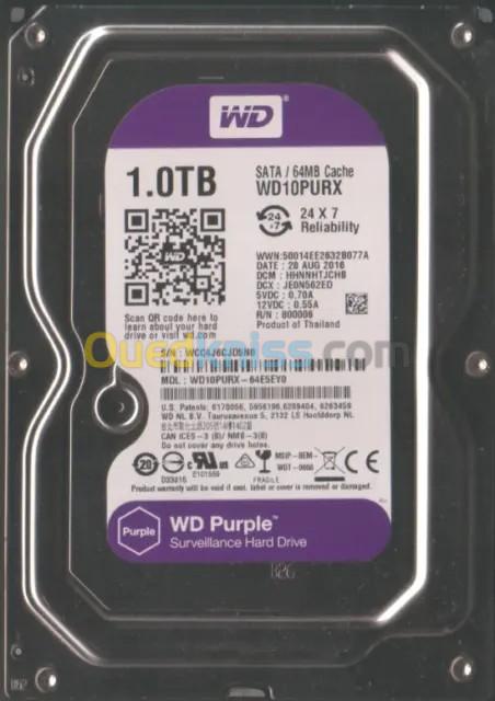 Disque Dur Interne 1TB 3.5 -Purple WD