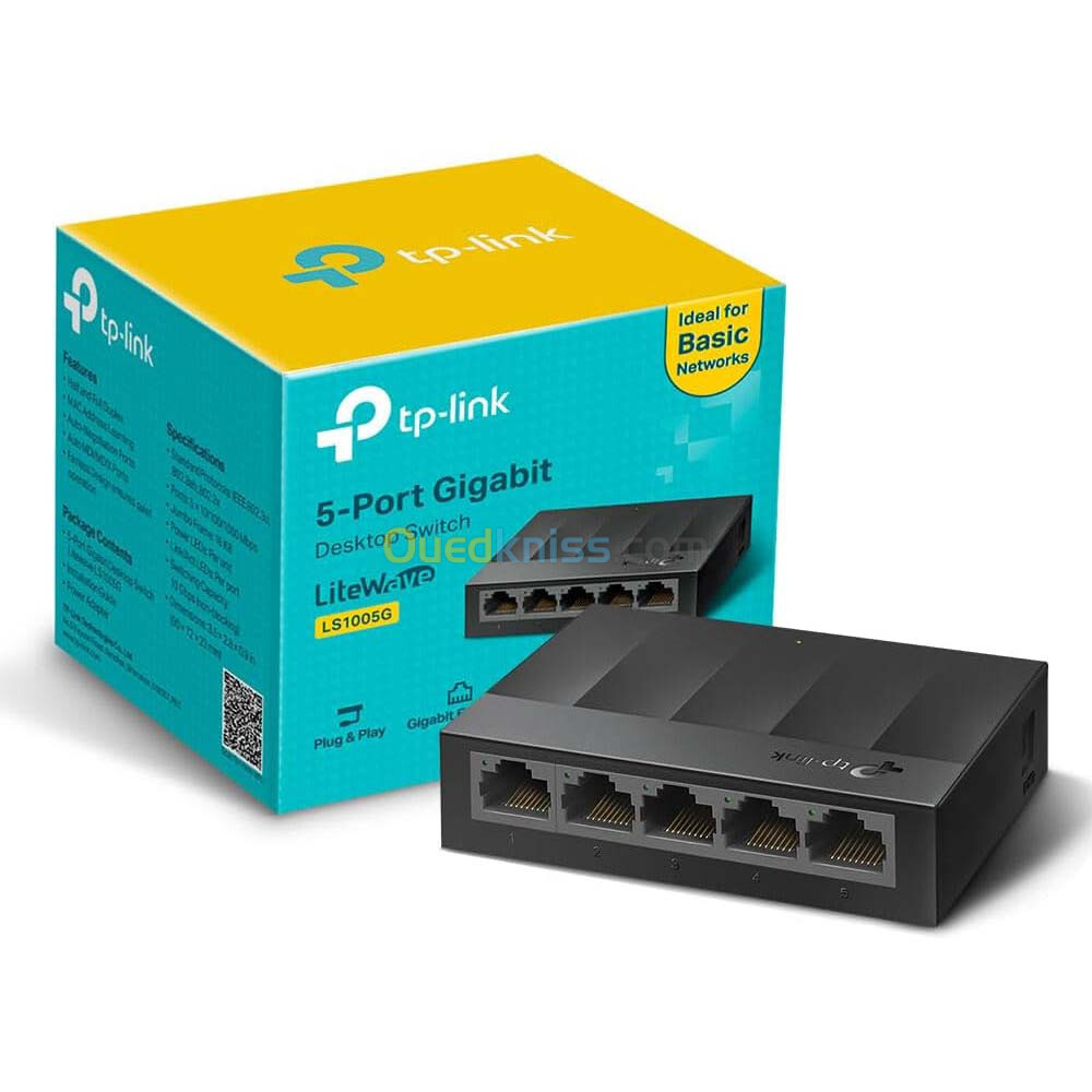 TP-Link LS1005G Switch Gigabit ethernet 5 Ports Commutateur Réseau RJ45 1000mbps