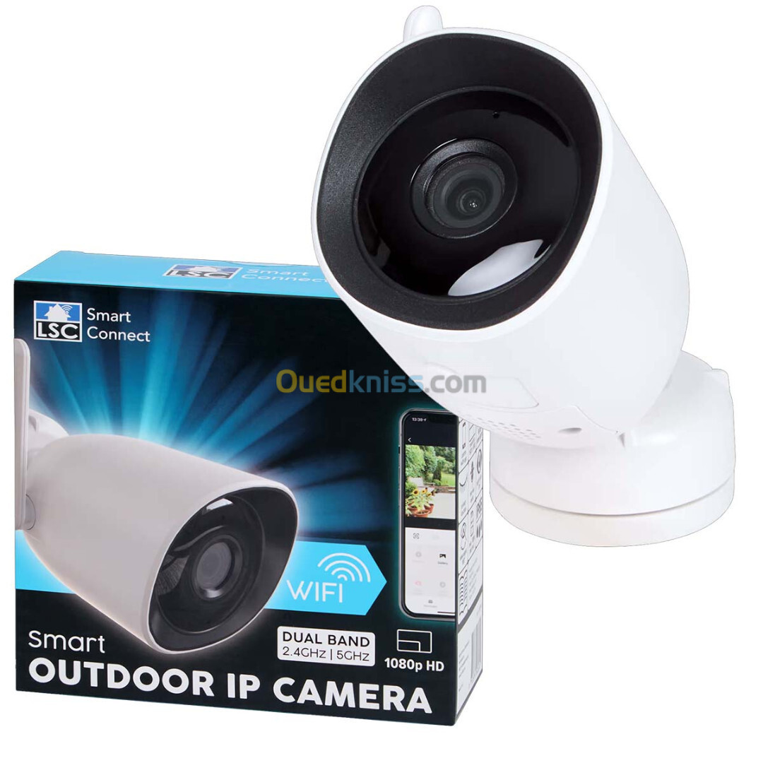 LSC Smart Connect Caméra IP de surveillance extérieur wifi 1080P avec detecteur de mouvement