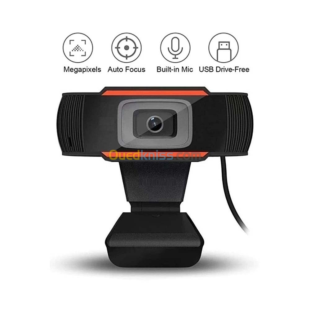 WEBCAM FULL HD 1080P 30fps caméra web USB avec microphone pour PC, ordinateur portable Mac