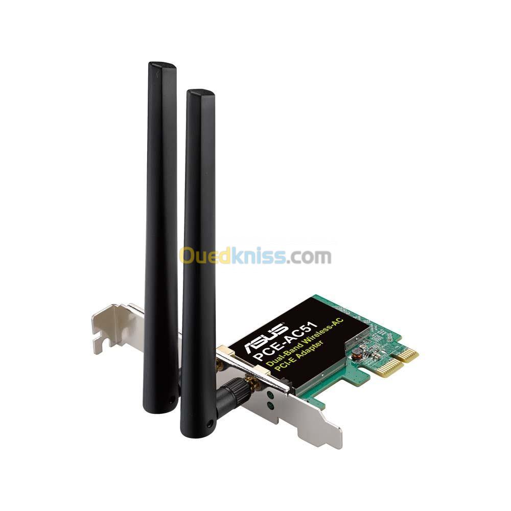 Adaptateur Carte PCI-E double bande sans fil WiFi AC AC750 ASUS PCE-AC51 733 Mbps