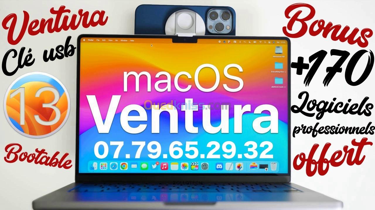 macOS Ventura Systéme Bootable sur clé USB 32GB + 170 Logiciels  Professionnel Bonus - الجزائر الجزائر