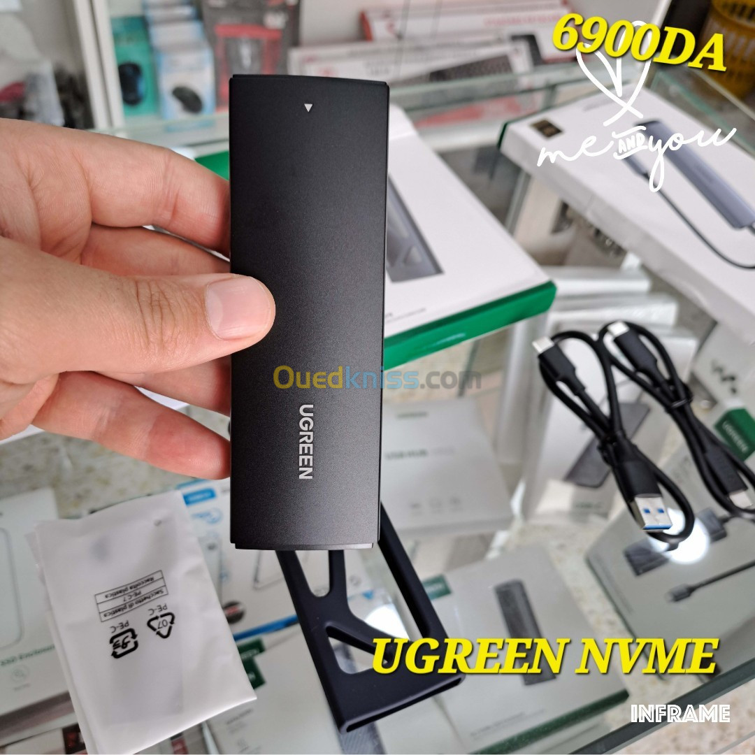   PROMOTION RACK NVME UGREEN 10 Gbp/S USB C 3.2 Gen2, Compatible PC / TELEPHONE