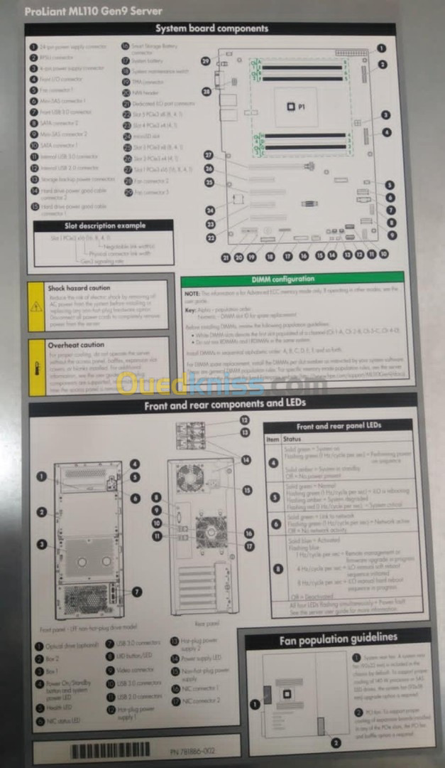 Serveur HPE ProLiant ML110 Gen9 - Xeon E5-2609V4