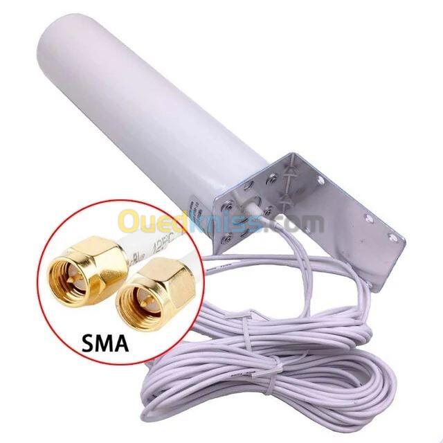 ANTENNE EXTERIEURE 4G , 28DBI , DUAL SMA (M) 2-CABLE/10M (C744) REF:150