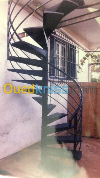 Pose d'escalier et rampe sur mesure