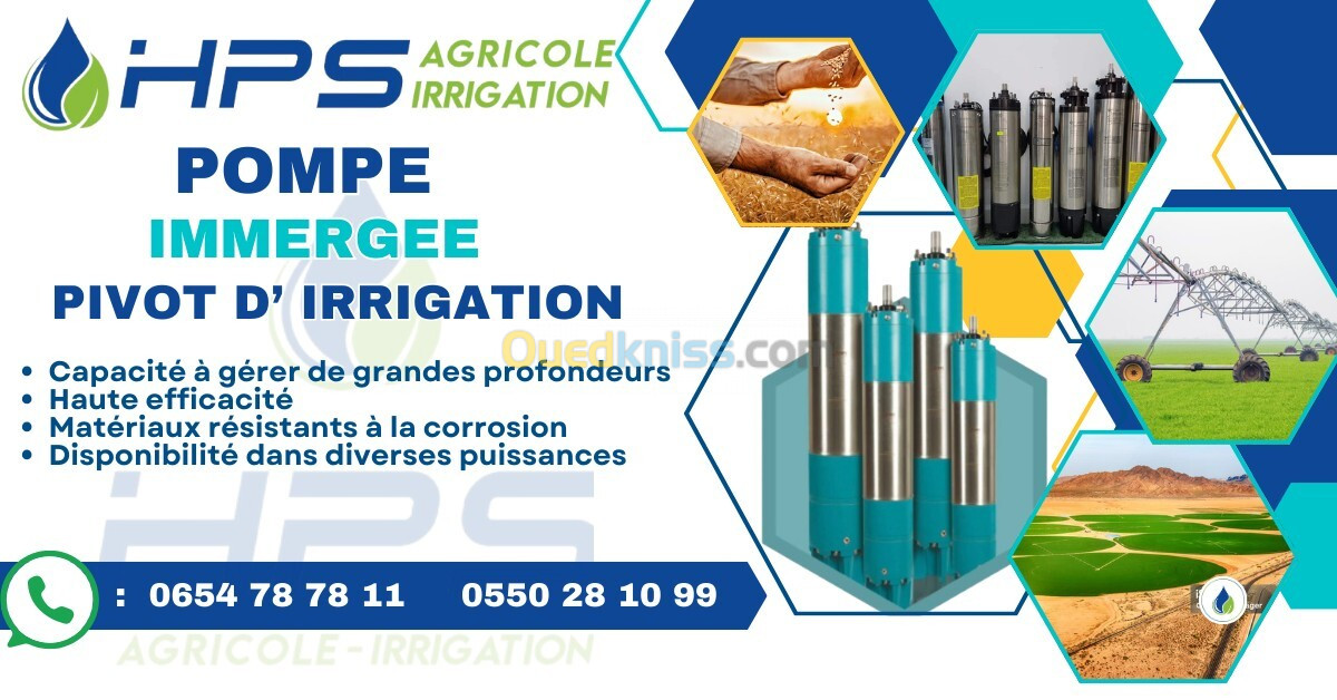 Vente De Matériel Et D'outils D'irrigation ,Agricole ET Tous Types De Pompes ET Hydraulique