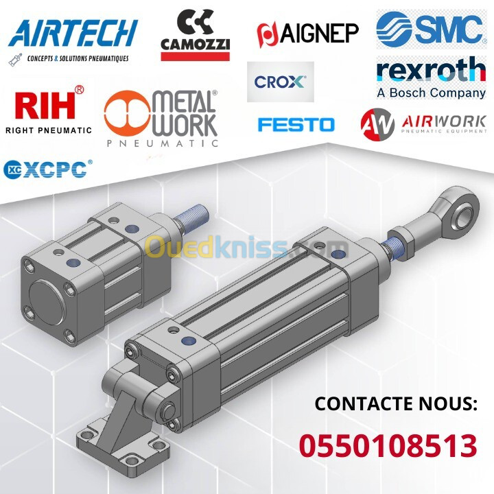 VERIN - VERIN PNEUMATIQUE - vérin compact - vérin carré - vérin de guidage - compresseur 