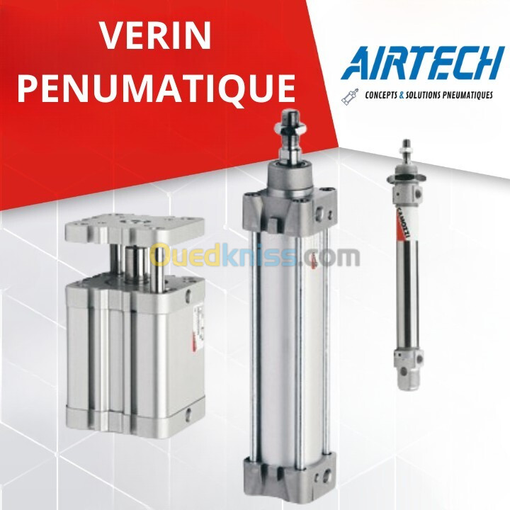 VERIN -VERIN PNEUMATIQUE - PNEUMATIQUE INDUSTRIELLE - VERIN GUIDAGE - POCHETE JOINT - VERIN COMPACT