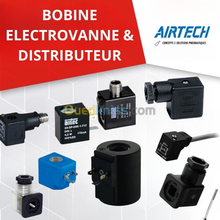 Distributeur Pneumatique - BOBINE DISTRIBUTEUR - AIRTEC AIRTAG - ELECTRODISTRIBUTEUR - VERIN - FESTO