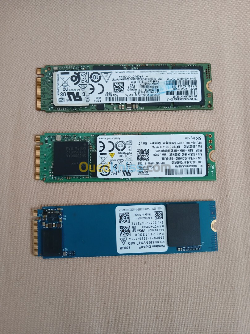 SSD NVME 256GB 512GB SAMSUNG et WD et SK hynix Original