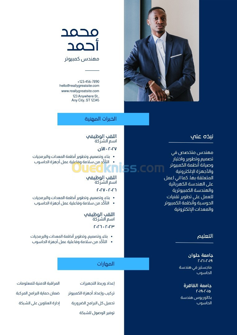 تصميم السيرة الذاتية - professional CV. 