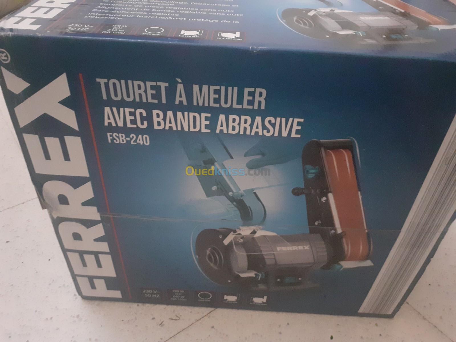 Touret à meuler Ferrex avec bande abrasive 230v