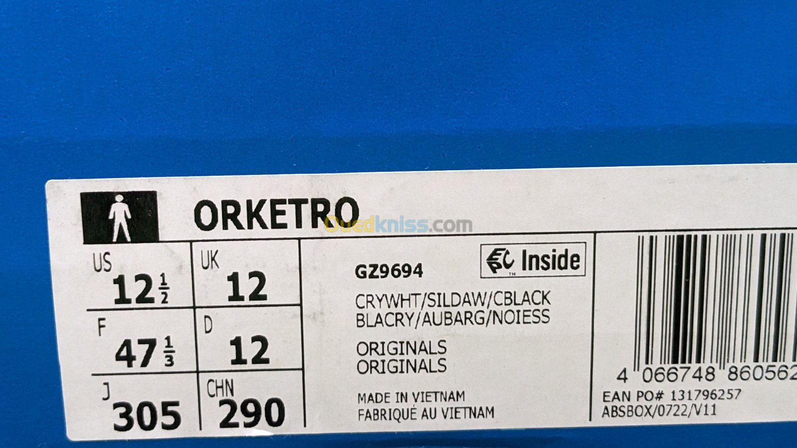 Adidas Orketro -  Original اصلية - Ref GZ9694 -  Pointure 47 1/3 / 30.5 CM