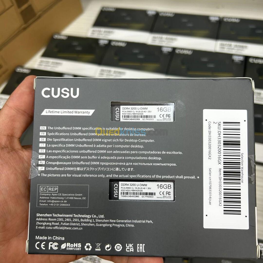 16GB RAM CUSO 16GB CL16 3200Mhz (8+8)